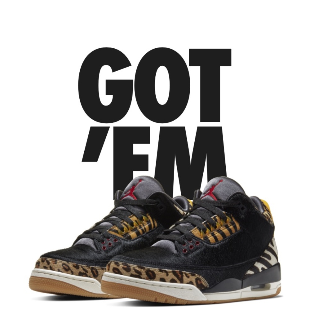Retro Jordan 3 Animal Print